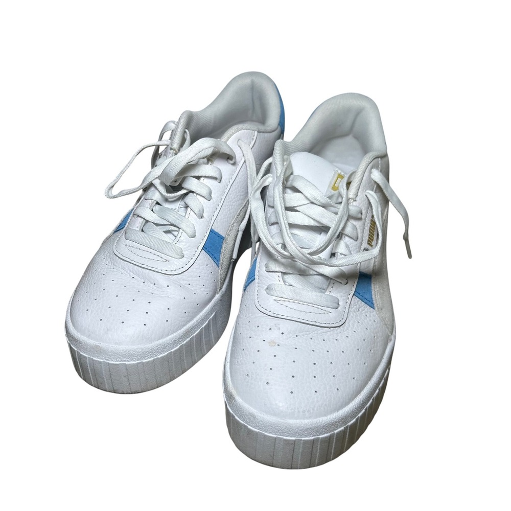 White and Blue Women's Sneakers